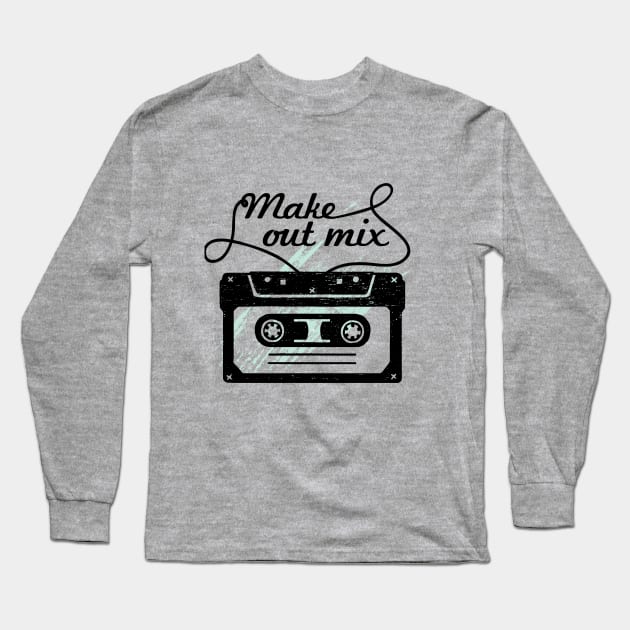 Retro 90's Cassette - Make out Mix Long Sleeve T-Shirt by BoomBlab